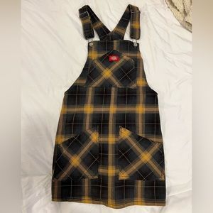 Brand New, Never Worn Dickies Plaid Overall Dress